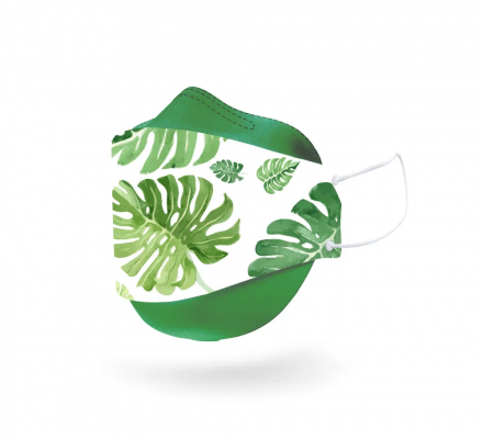 Ochranná polomaska Ambrela® Ag+ “MONSTERA GREEN”