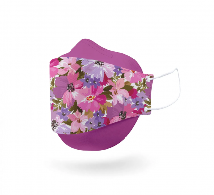 Dámska zúžená ochranná polomaska Ambrela® Ag+ “SUMMER FLOWERS”