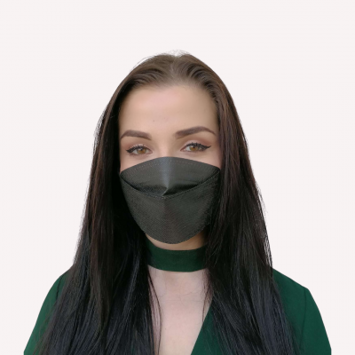 3D Tvárová maska "BLACK" 3-vrstvová